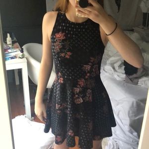 A Navy blue skater dress